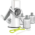Ourokhome Rotary Cheese Grater, 3 Blades, White
