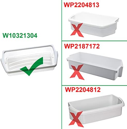 3 Pack W10321304 Refrigerator Door Shelf Bin Fit for Whirlpool