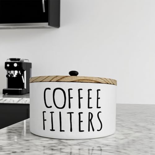 Coffee Filter Holder Filter Box Storage Round Organizer Basket