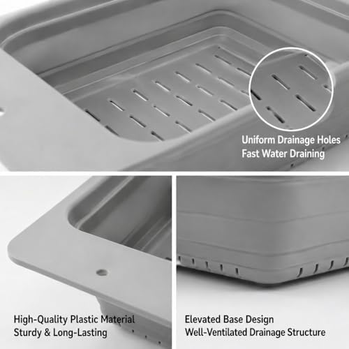 Monozuki Collapsible Colander – Space Saving Silicone Kitchen
