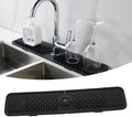 24inch Silicone Faucet Splash Guard Black Kitchen Sink Dish Drying