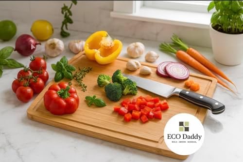 Bamboo Cutting Board Set of 3 – Durable Bamboo Chopping Boards for