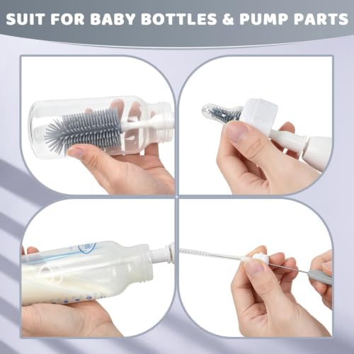 Portable Electric Bottle Brush Cleaner with Storage Box, 4-in-1 Kit