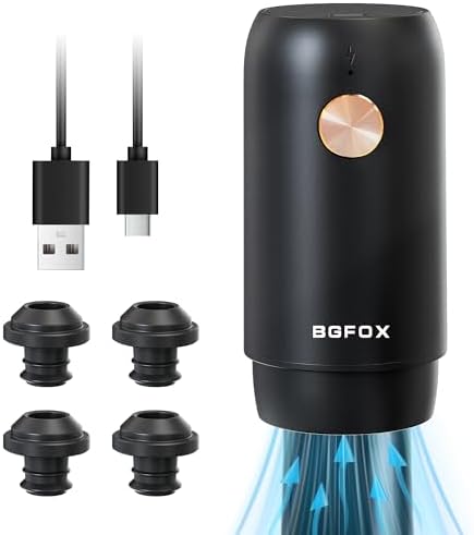 Electric Wine Saver Pump, Automatic Rechargeable Wine Preserver