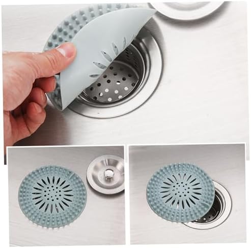 Drain Hair Catcher, 4PCS 5 Inch Round Soft Silicone Anti Clogging