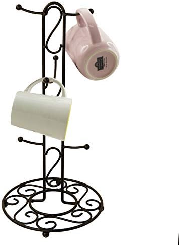 K-Cliffs Coffee Mug Tree Holder Kitchen Metal Tea Cup Drying Rack
