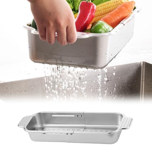 TopHomer Extendable Colander Strainer Over the Sink, Retractable