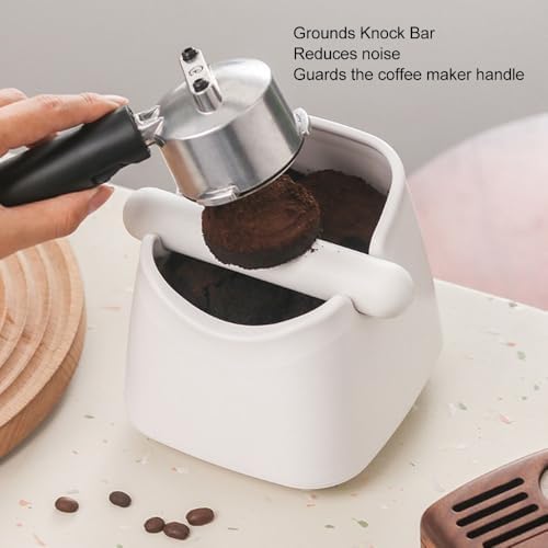 Yellow ABS Coffee Knock Box Removable Knock Bar Grind Waste Dump Bin