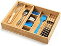 HULISEN Double Layer Bamboo Utensil Organizer