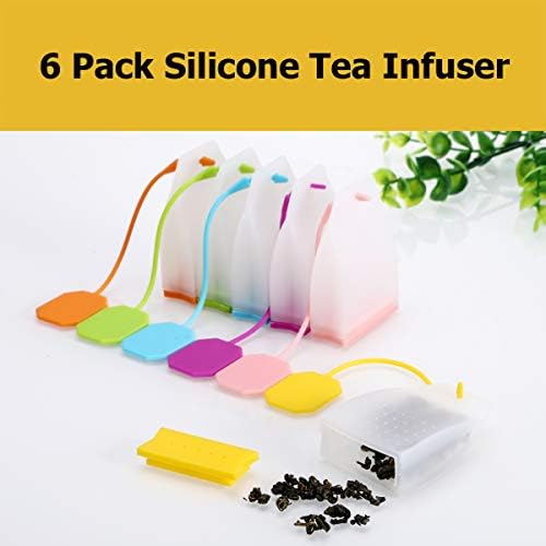 6 Pack Silicone Tea Infuser, Reusable Tea Bags Tea Strainer Filter Tea