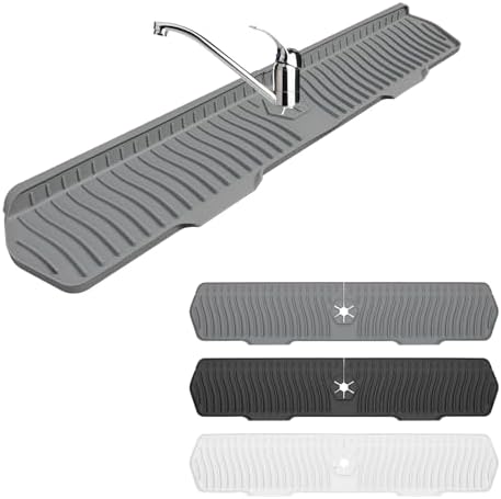 Sink Drain Mat Behind Faucet,Faucet Guard Draining Mat, 90° Foldable