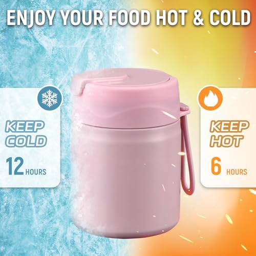 Pawtong 17oz Soup Thermo for Hot Food Kids Insulated Vacuum Food Jar