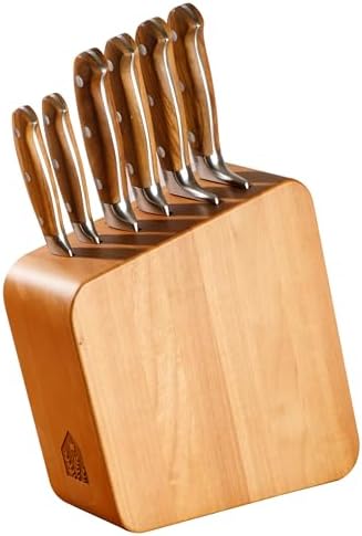 Bloomhouse 7 Piece Italian Olive Wood German Knife Set