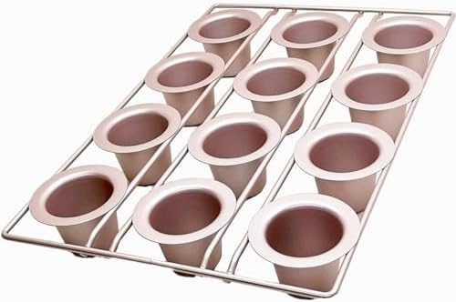 12-Cavity Popover Pan Non-Stick Yorkshire Muffin Puddings Cake Quiches