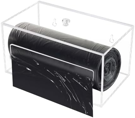 Trash Garbage Bag Roll Holder Dispenser Wall Mount Acrylic Storge