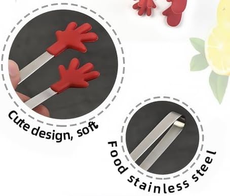 8PCS Mini Food Tongs, 5.3 inch