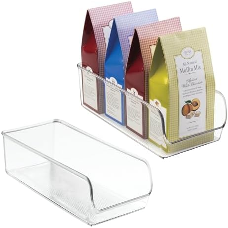 iDesign Linus Collection Organizer Bin, Set of 2, 5.25" x 11" x 3.5"