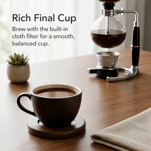 Siphon Coffee Maker, 20 oz Glass Vacuum Brewer