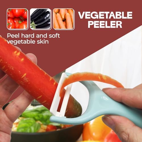 Trez Treamer 6-Pack Vegetable Peelers for Kitchen,Y Ceramic Peeler