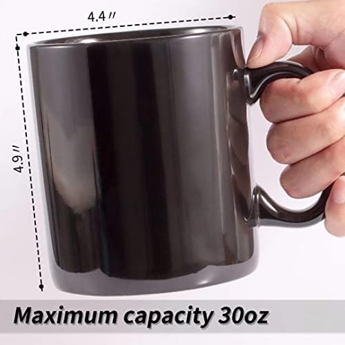BYCNZB 30oz Super Large Ceramic Coffee Mugs Large Handles Set of 2
