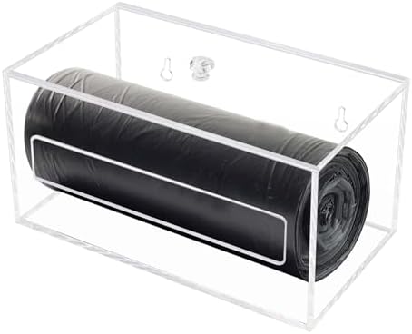 Trash Garbage Bag Roll Holder Dispenser Wall Mount Acrylic Storge