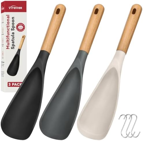 3 PACK Cooking Spoon Spatula for Nonstick Cookware, Heat Resistant