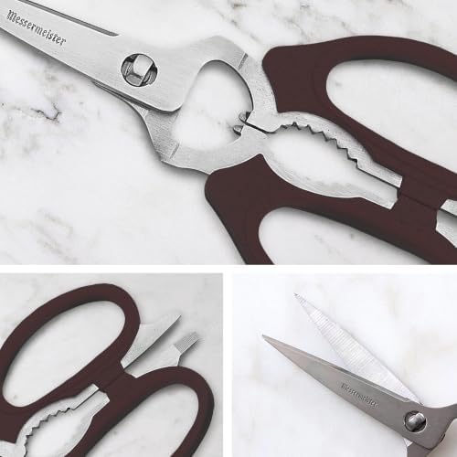 Messermeister 8-Inch Take-Apart Kitchen Scissors, Black