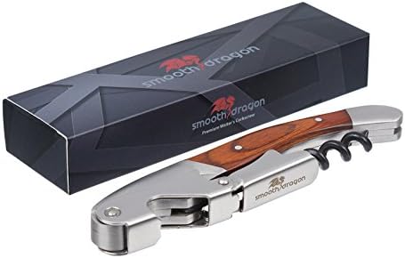 Waiters Corkscrew - 3 in 1 Stainless Steel Wine Opener with Rosewood