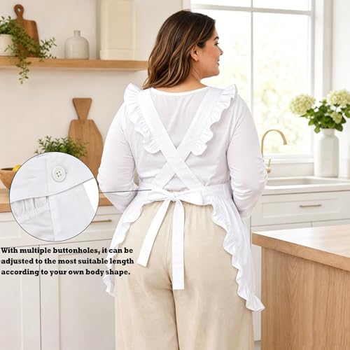 Love Potato Retro Style Cotton Kitchen Apron for Women - Adjustable