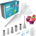 Reusable Piping Bags and Tips Set- GleeAnt Frosting Piping Kit for