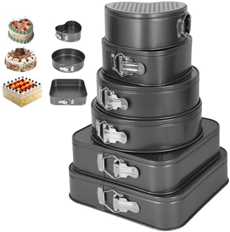 6Pcs Springform Cake Pan Set Of 7 7.8 8.6 9 10 11inch Moldes Para