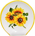 Sunflower Kitchen Decor - Sunflower Spoon Rest, Ceramic Spoon Rest for