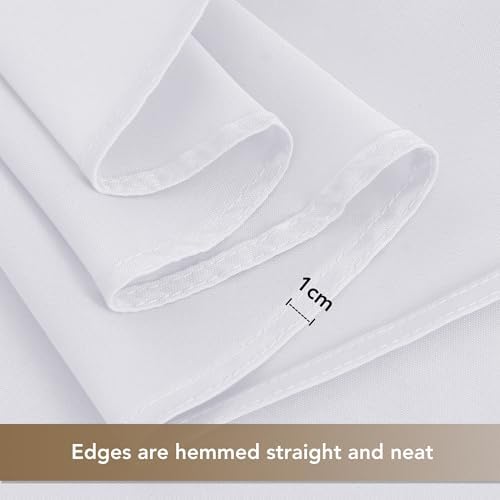 sancua White Square Tablecloths 54x54 Inch Table Cloth, 2 Pack