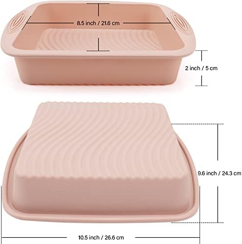 Silicone Square Cake Pan - Non-Stick, Easy Release, Heat Resistant for
