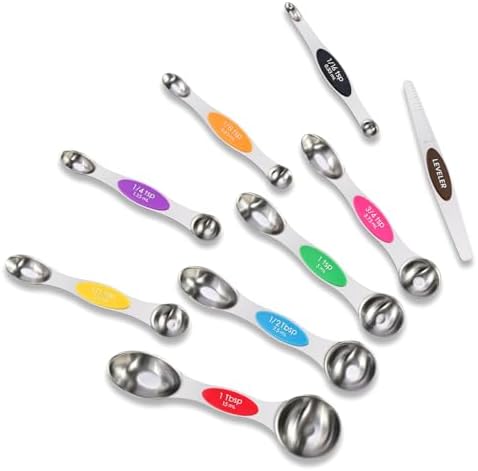XSNBRD Magnetic Measuring Cups and Spoons Set-304 Stainless Steel