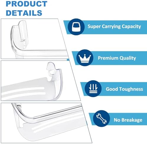 2 Pack UPGRADED 242126602 Refrigerator Door Bin Shelf Replacement for