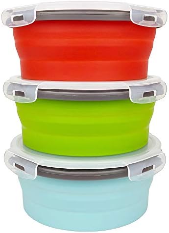 CARTINTS 1200ml Large Collapsible Food Containers Silicone Lunch