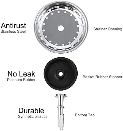 CORNERJOY 2 PCS Kitchen Sink Strainer and Stopper Combo Basket
