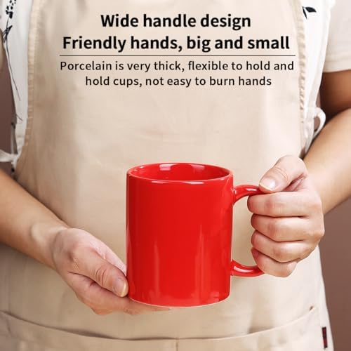 Evanda Coffee Mugs Set of 6 Pieces 12oz, Ceramic Cups with Handle for