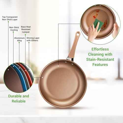 NutriChef 14-Piece Non Stick Kitchen Cookware Set w/Saucepan, Frying