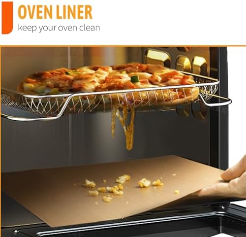 4 Pack Large Copper Oven Liners for Bottom of Oven BPA and PFOA Free