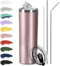 20 oz Insulated Tumbler Skinny Coffee Cup with Straw Lid 24 Hrs Cold