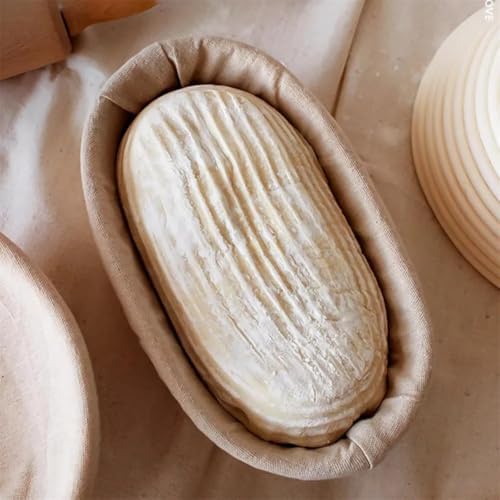 10 Inch Oval Banneton Bread Proofing Basket Set, Sourdough Baking