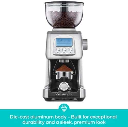 CASABREWS Tornado Electric Conical Burr Coffee Grinder, LCD Display