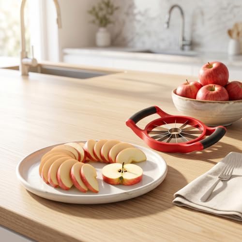 Extra Large Apple Slicer and Corer, 16-Slice Fruit Cutter for Kitchen