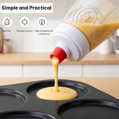 2PCS Pancake Batter Dispenser Bottles, 1000ml