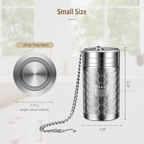 Mini Tea Infuser, Extra Fine Mesh Tea Infusers for Loose Tea, 316