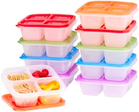 Bentgo Easyboxes 4-Compartment Snack Containers, 10-Pack