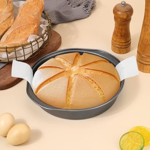 8 Inch Cake Pan - 3PCS Carbon Steel Round Cake Pans with 100 Pieces