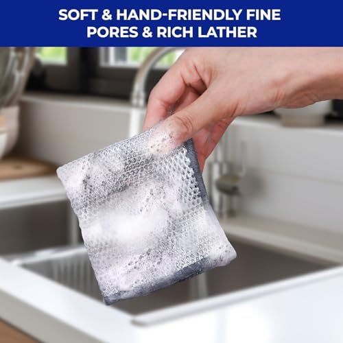 Wangjinpeng 12PK Steel Wire Dishcloths, 9.84 x 9.84 in